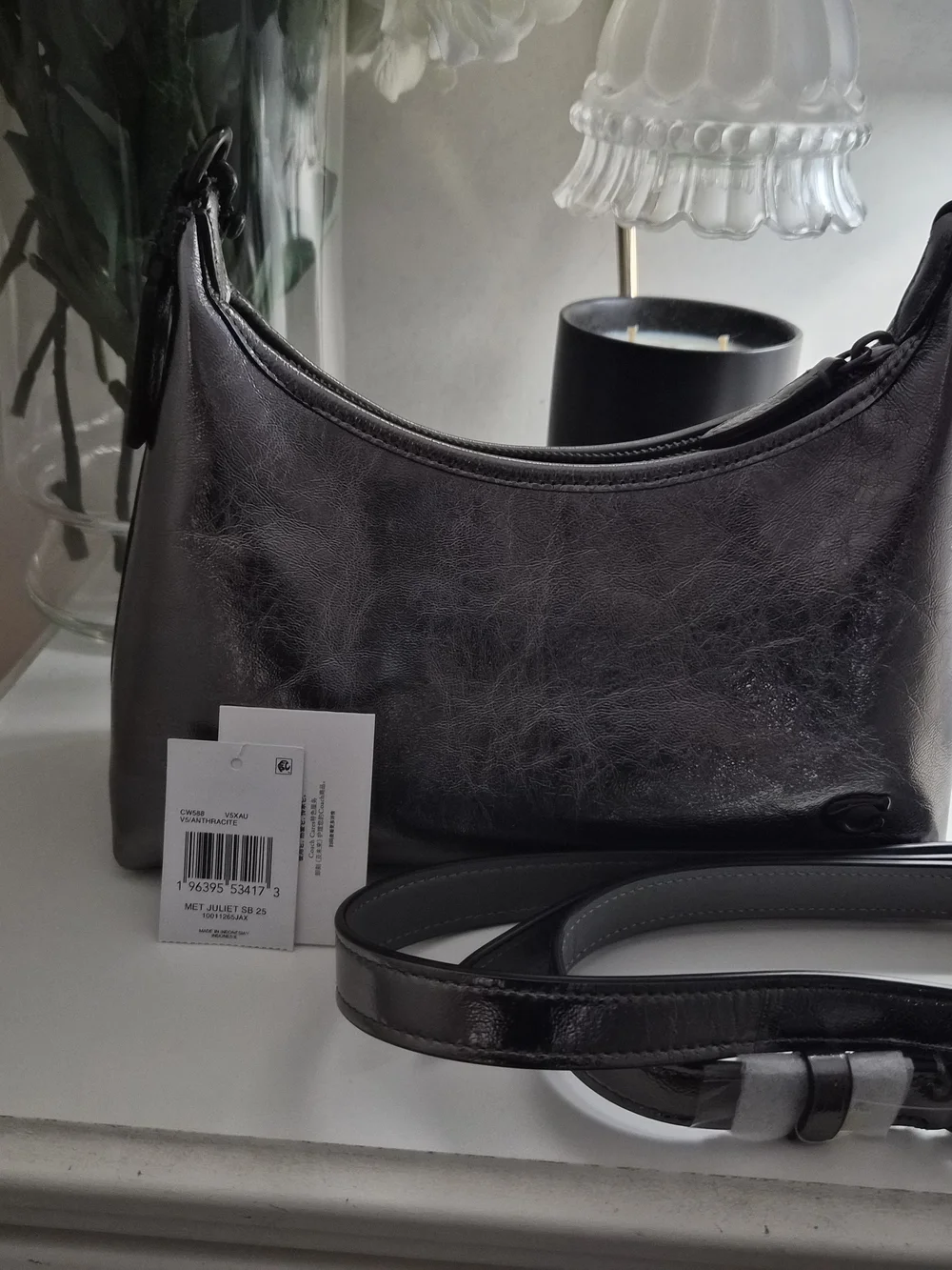 Coach Juliet Metallic Leather Shoulder Bag 25